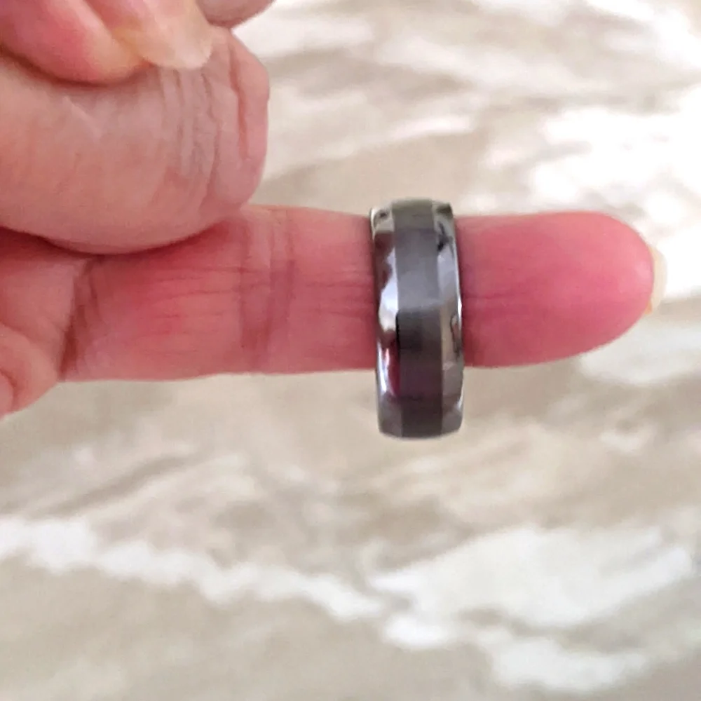 COBALT WHITE METAL UNIQUE WEDDING BAND